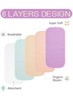 Moro Moro Rectangular Muslin Burp Towel – 100% Organic Cotton, Ultra-Absorbent & Breathable  - Image 4