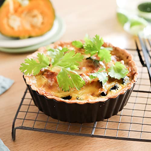 Tosnail 9.5" x 2" Nonstick Tart Pan Quiche Pan Pie Pan with Removable Bottom - Image 5