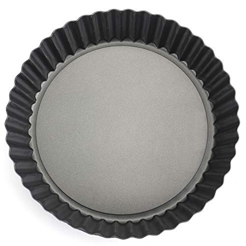 Tosnail 9.5" x 2" Nonstick Tart Pan Quiche Pan Pie Pan with Removable Bottom - Image 3