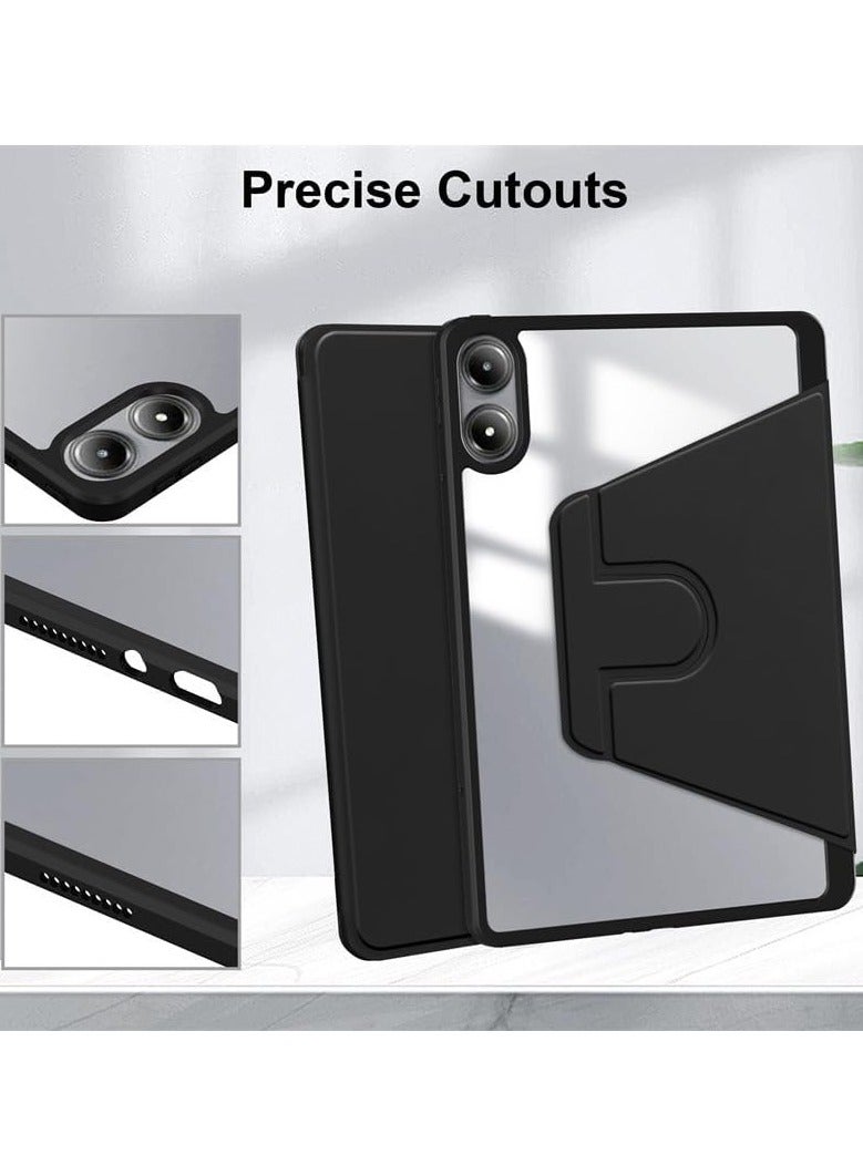 general Clear Back Case Compatible with Honor Pad 9 PRO / V8 PRO 12.1 inch with Pen Holder, 360 Degree Swivel Stand Flip Smart Tablet Cover Auto Sleep/Wake Tablet Case - Image 4