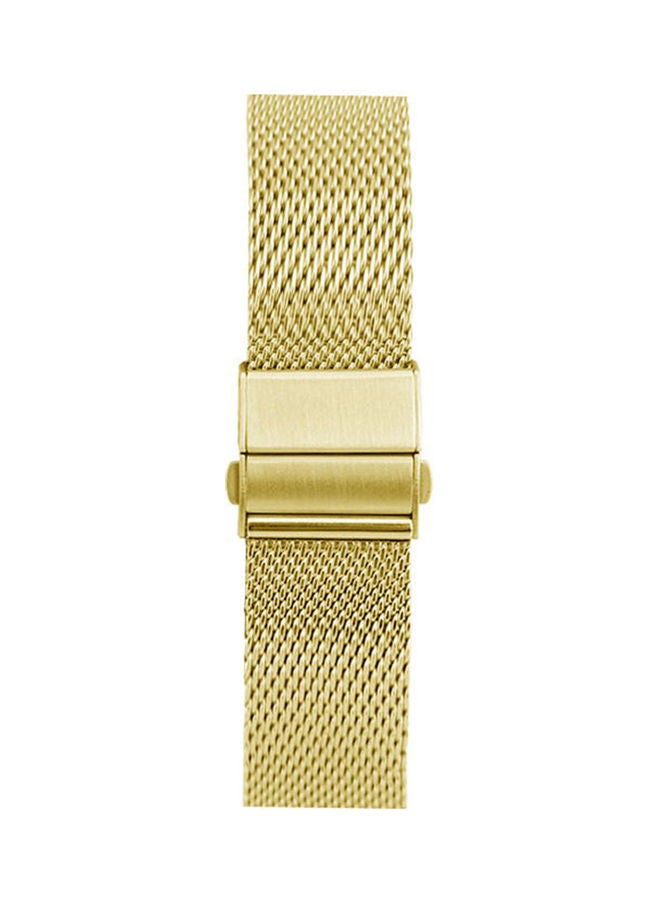 NIBEMINENT Replacement Stainless Steel Band For Smartwatch Gold
