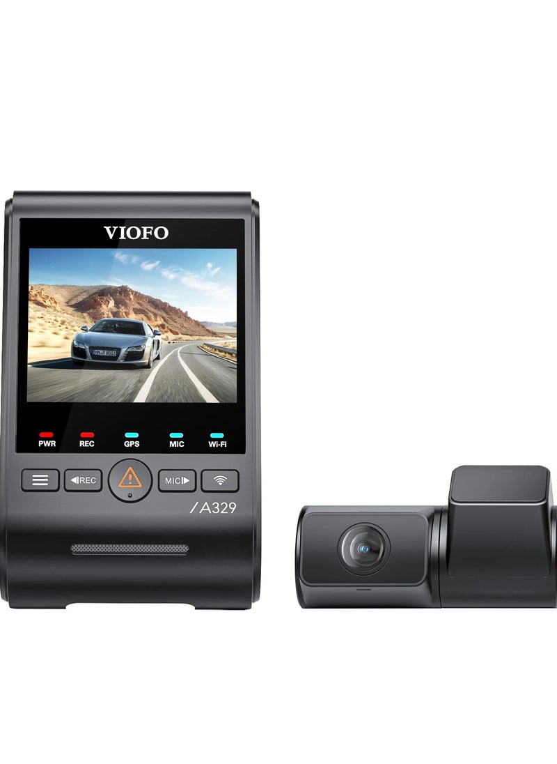 Viofo - Viofo A329 | 2CH | Front 4K + Rear 2K | 60FPS | Sony STARVIS 2 | HDR | Wi-Fi 6 | SSD Storage - Image 1
