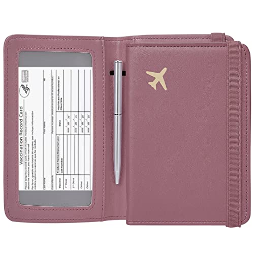 ZOPPEN Passport Holder Wallet, Passport Cover Travel Wallet Women Travel Essentials Accessories Document Organizer Travel Must Haves Rfid Blocking Cover Case for Women and Men, Purple - Image 1