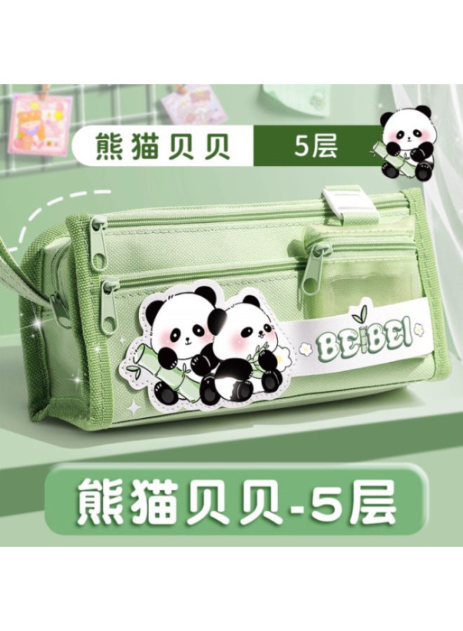 Kapibala Large Capacity 5-layer Multi-functional Pencil Bag Stationery Bag Stationery Box Boys And Girls Student Kidsren's Pencil Box