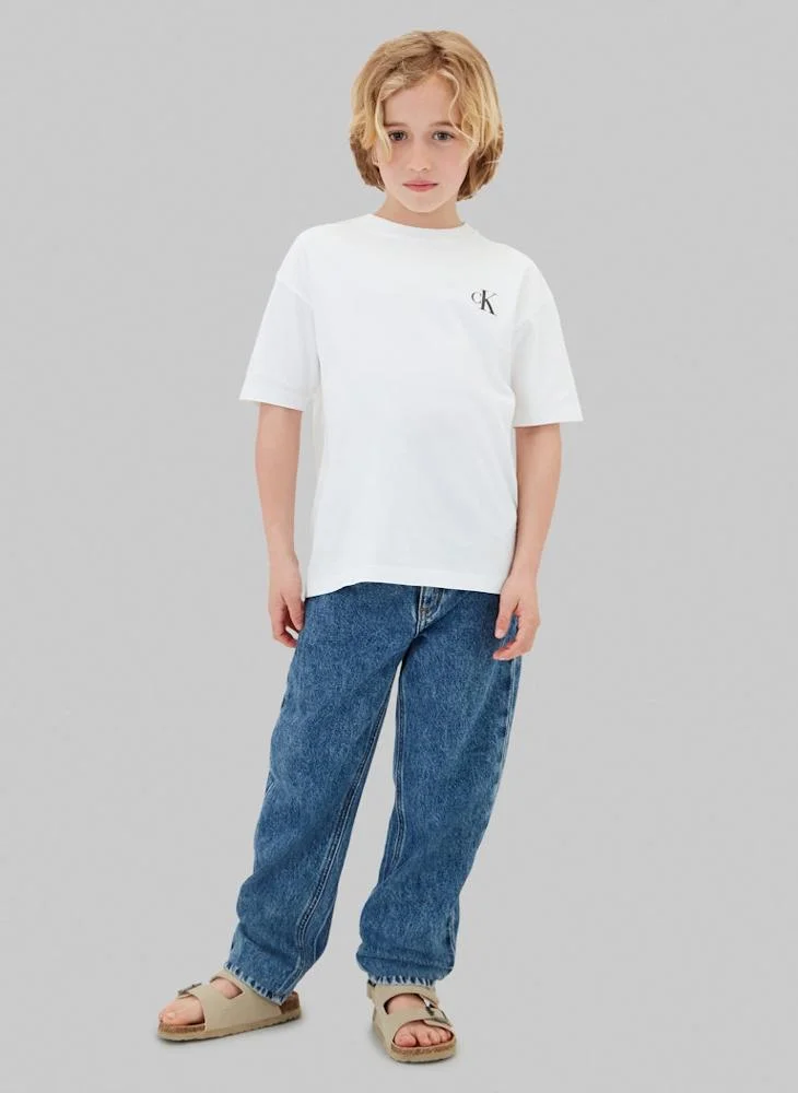 Calvin Klein Jeans 2-Pack Monogram Logo Crew Neck T-Shirts