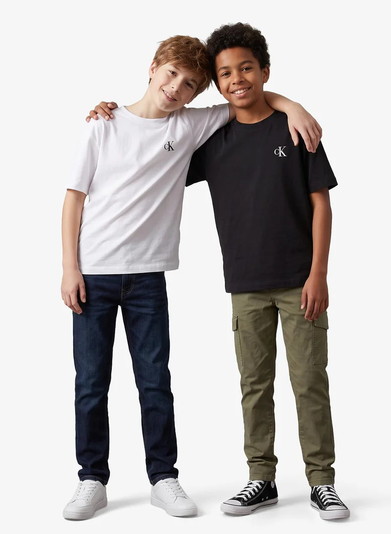 Calvin Klein Jeans 2-Pack Monogram Logo Crew Neck T-Shirts