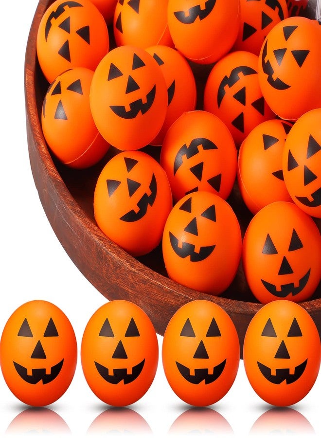 Jerify 30 Pcs Halloween Stress Balls Bulk 1.57 Inch Pumpkin Foam Stress Balls for Halloween Goodie Bag Fillers Trick or Treating School Classroom Game Prizes - Image 1