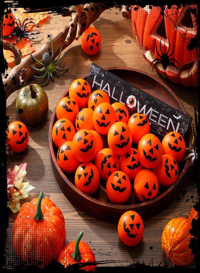 Jerify 30 Pcs Halloween Stress Balls Bulk 1.57 Inch Pumpkin Foam Stress Balls for Halloween Goodie Bag Fillers Trick or Treating School Classroom Game Prizes - Image 4