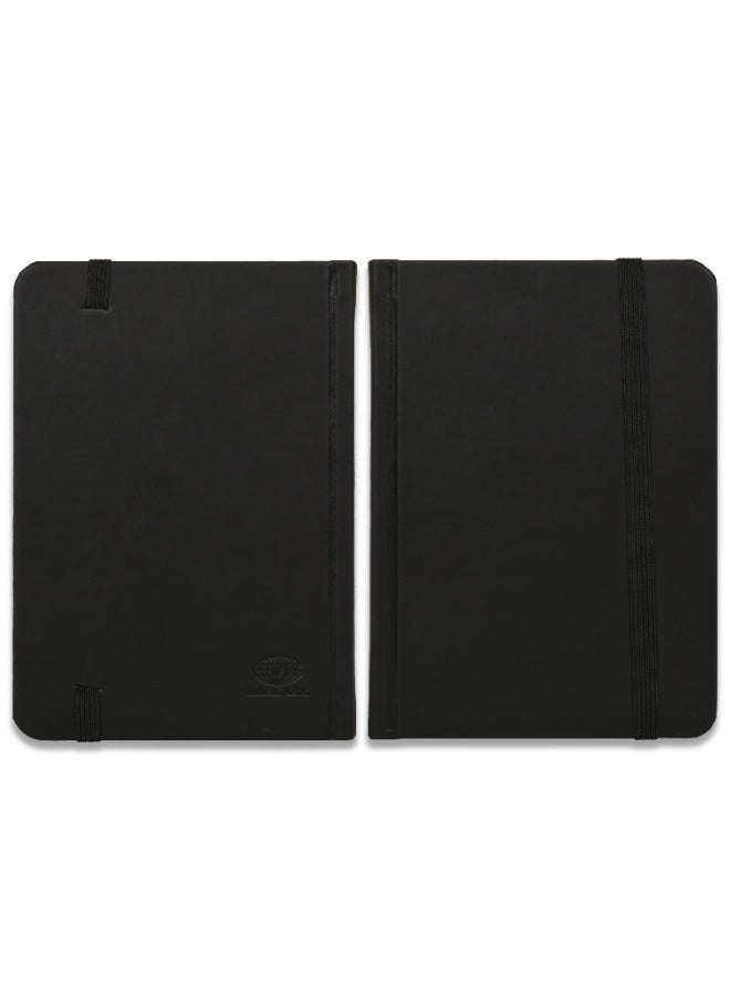 FIS دفتر إيطالي PU 120 ورقة A6، 5 مم مربع، أسود - FSNB5M1601 - Image 2