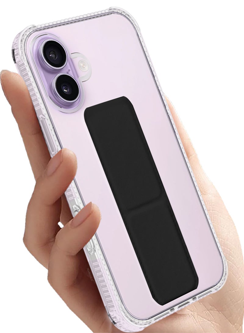 CATANES 2 Packs Finger Grip Clear Case Cover for iPhone 17- Kickstand Car Magnetic Holder Multi-function Protective Two-in-one Case with 3D Screen Protector - Black - Image 2