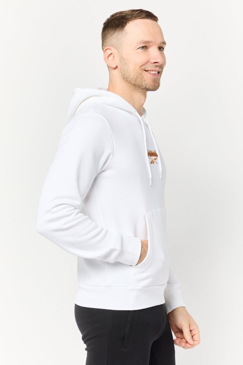 Reebok Men Sportswear Fit Embroidered Long Sleeves Kung Fu Panda Outdoor Hoodie, White - Image 3