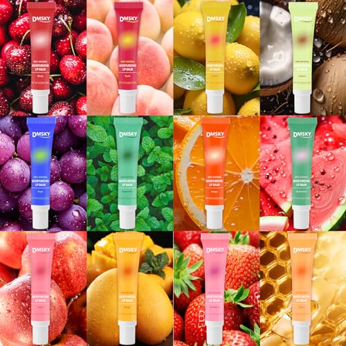 Dmsky Lip Gloss Bulk 12 Pack, Hydrating Squeeze Clear Lip Gloss Set with Shea Butter, Moisturizing High Shine Glossy Lip Oil for Dry Chapped Lips-12 Flavors - Image 2