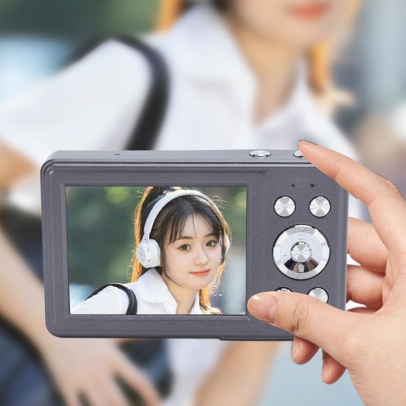 56MP Kids Digital Camera 1080P 8x Zoom Autofocus Vlogging Camera 2 8in Screen Silver - Image 3