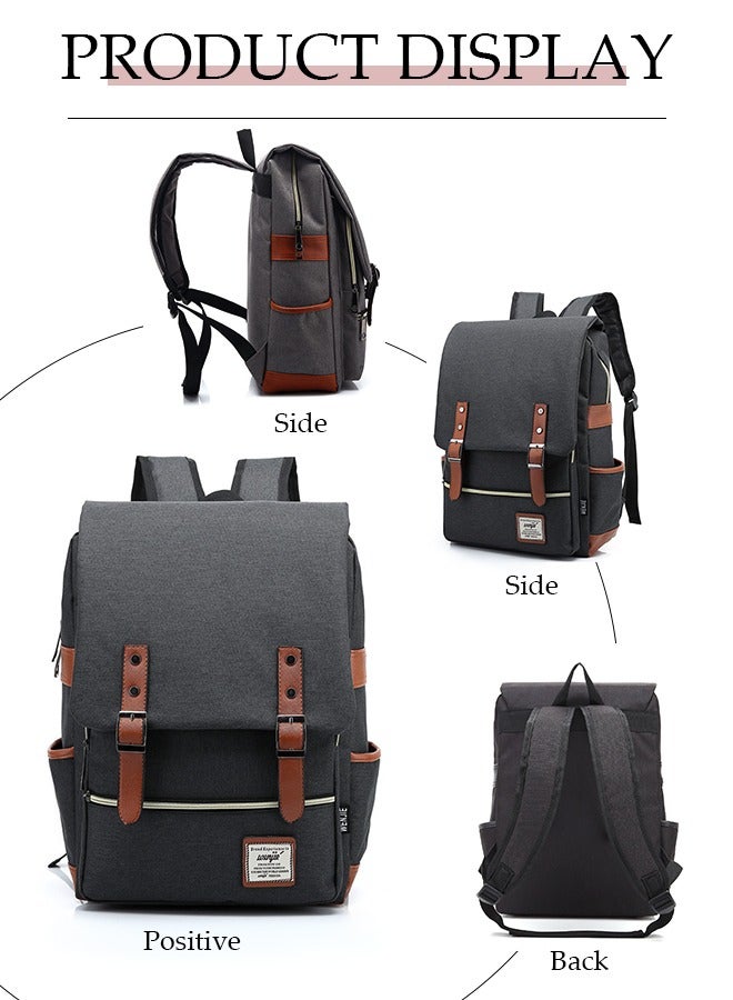 Loquat Unisex Professional Slim Business Laptop Backpack, Fashion Casual Durable Travel Rucksack Daypack (Waterproof Dustproof) with Tear Resistant Design for Macbook, Tablet - Dark Grey  - Image 4