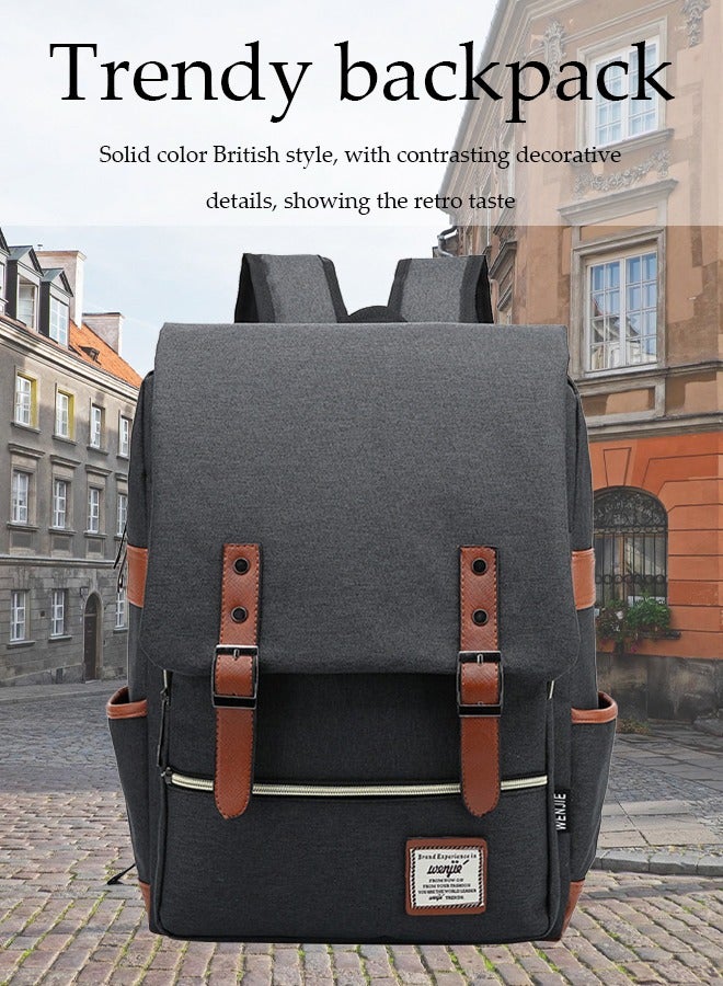Loquat Unisex Professional Slim Business Laptop Backpack, Fashion Casual Durable Travel Rucksack Daypack (Waterproof Dustproof) with Tear Resistant Design for Macbook, Tablet - Dark Grey  - Image 3