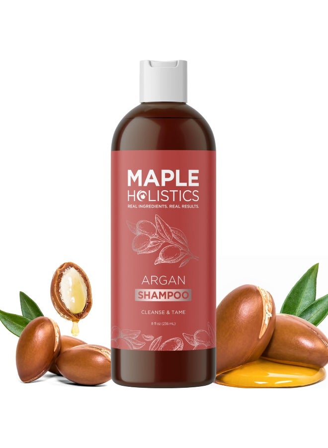 Maple Holistics Argan Oil Shampoo Cleanse & Tame 8 fl oz 236ml - Image 1