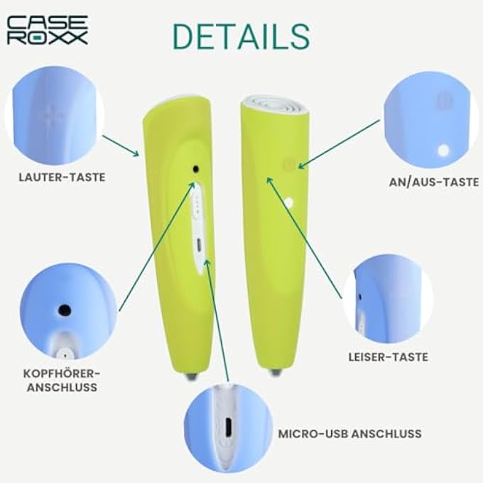 caseroxx PROTECTIVE CASE FOR RAVENSBURGER, COVER (SILICONE CASE FOR RAVENSBURGER TIPTOI) IN GREEN TIPTOI THE PEN 110" 4TH GEN - Image 5