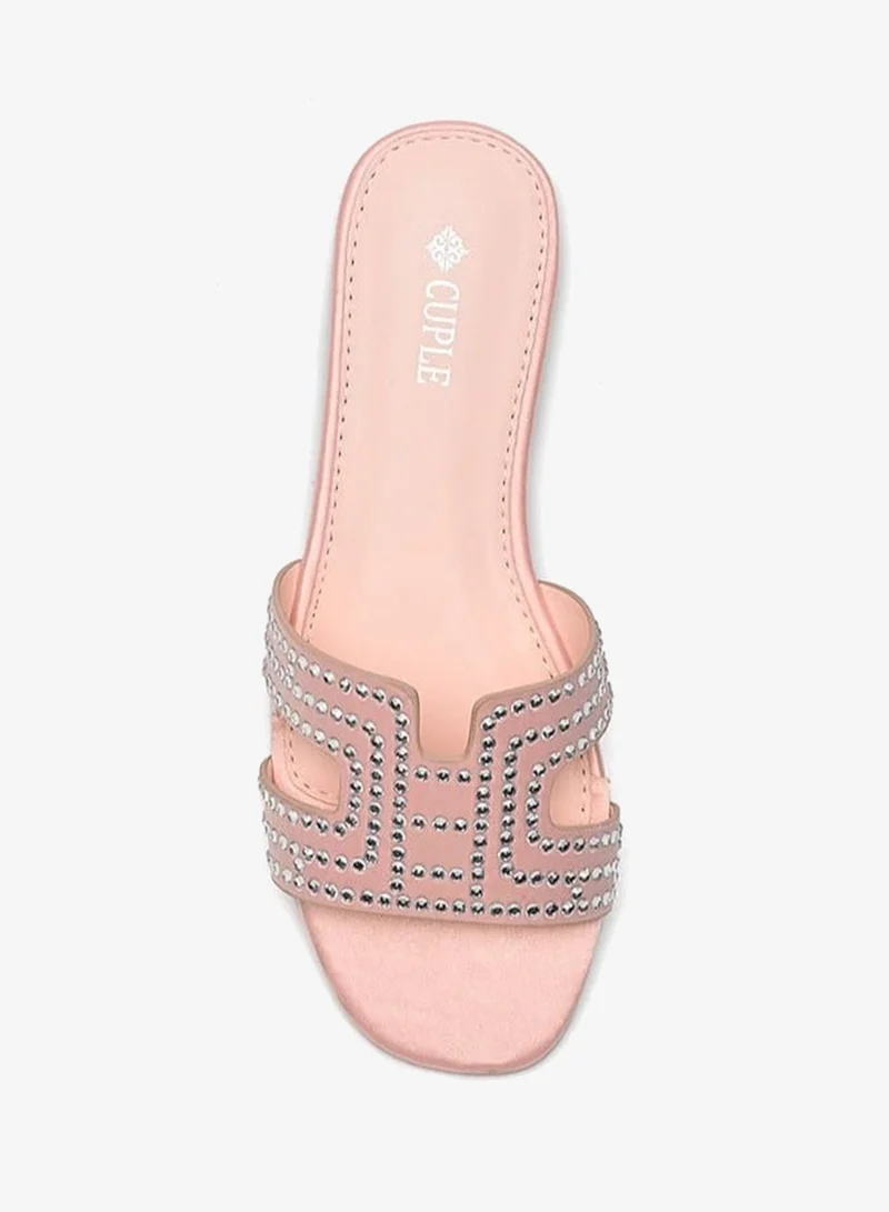 Cuple  Ladies Embellished slip-on Sandals for Women | Best Price UAE