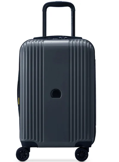 DELSEY Paris Ophelie 55 Cm Hardcase 4 Double Wheel Expandable Cabin Luggage Trolley - Glossy Ink Blue
