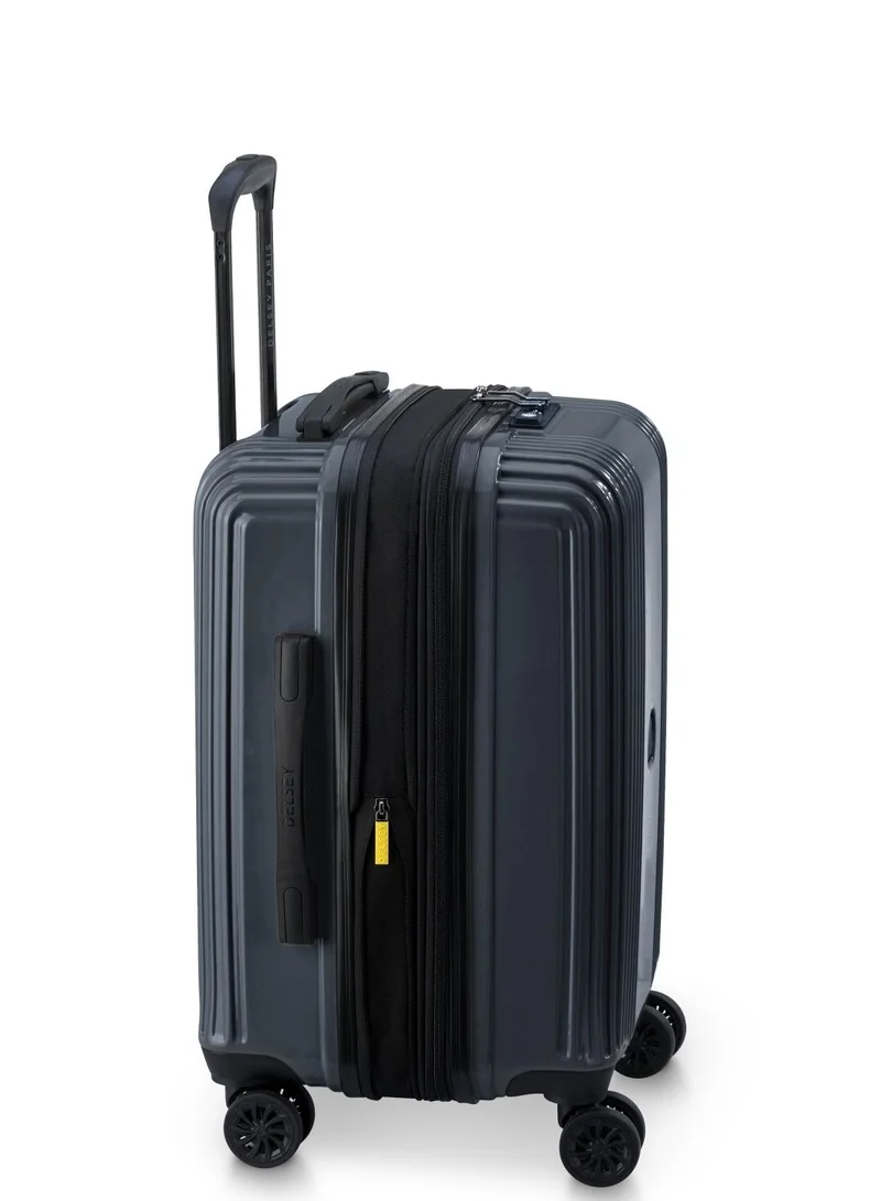 ديلسي _باريس Ophelie 55cm Hardcase 4 Double Wheel Expandable Cabin Luggage Trolley Glossy Blue - 00389380162ME