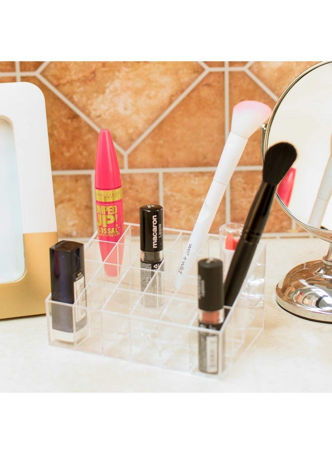 Super Z Outlet Transparent Cosmetic Makeup Organizer For Lipstick, Brushes, Bottles, And More. Clear Case Display Rack Holder  - Image 3