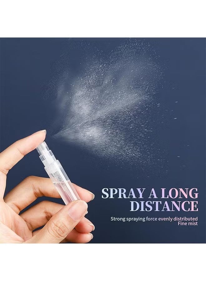 واي جيه 15 قطعة 3 مل زجاجة رشاش صغيرة، زجاجة رشاش بلاستيكية خالية تماما، زجاجة عطور ضبابية ناعمة قابلة لإعادة الملء، مقطر العطور، حاويات عينات صغيرة فارغة محمولة للسفر للخارج - Image 5