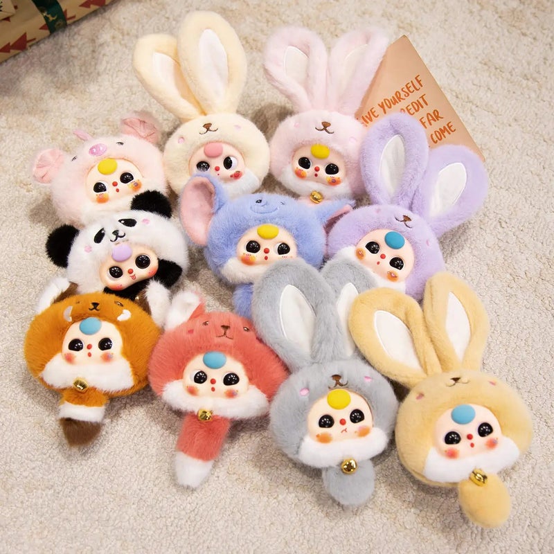 Y&D Funny Kids Sleeping Toys Cartoon Simulation Plush Rabbit Keychain Super Soft Vinyl Soft Toy Dolls PP Cotton Filled for Kids - Image 2