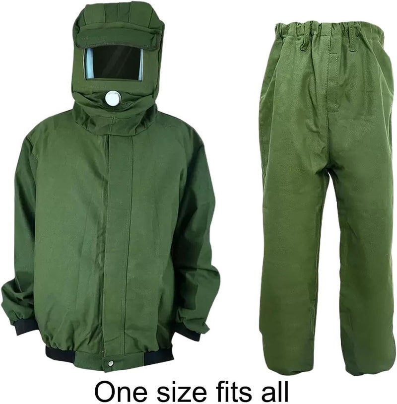 Sandblasting Suit for Industrial Grinding and Painting, Green - Image 5