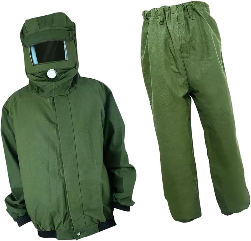 Sandblasting Suit for Industrial Grinding and Painting, Green - Image 1