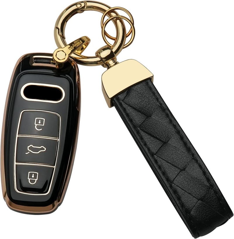 bqepe Audi Key Fob Cover with Keychain - Image 1