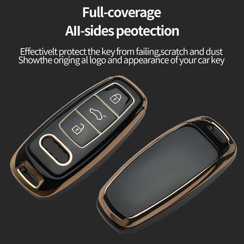bqepe Audi Key Fob Cover with Keychain - Image 3