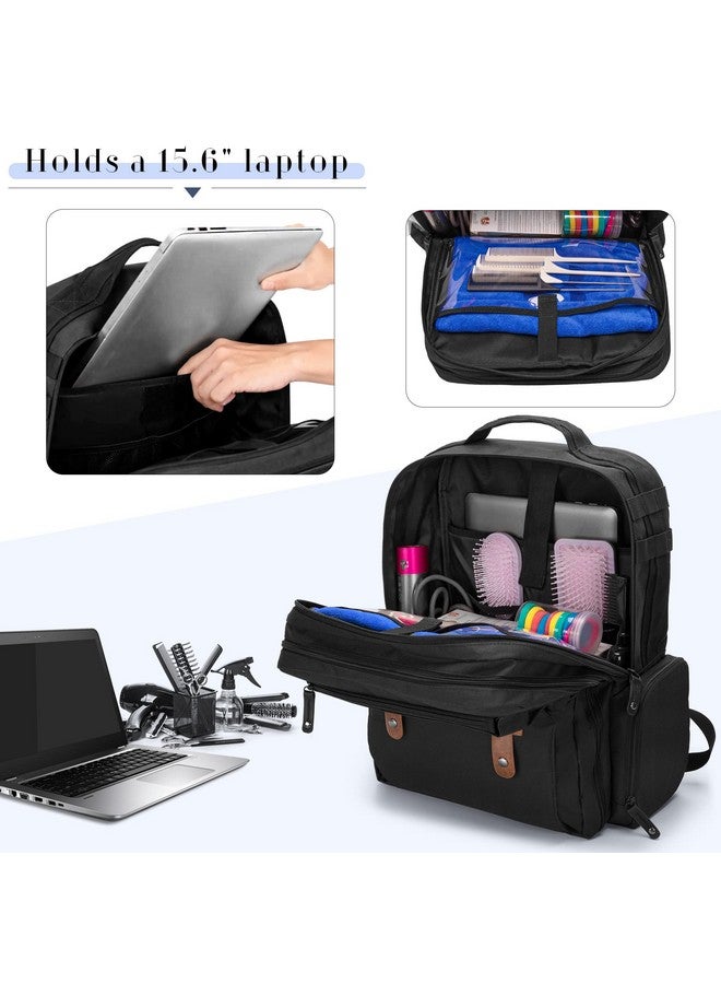 BAFASO BAFASO Travel Barber Case, Large Capacity Hairdresser Bag Holds Various Hair Cutting Tools (Bag Only), Black - Image 3