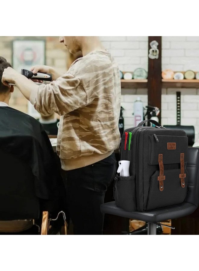 BAFASO BAFASO Travel Barber Case, Large Capacity Hairdresser Bag Holds Various Hair Cutting Tools (Bag Only), Black - Image 2