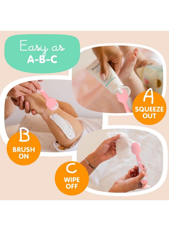 Baby Bum Brush Bumco Baby Bum Brush - BPA-Free Diaper Cream Spatula with Suction Cup Base, Soft & Flexible Silicone, Wipe-Clean, Mom-Invented Diaper Bag Essentials (Light Pink Swirl) - Image 3