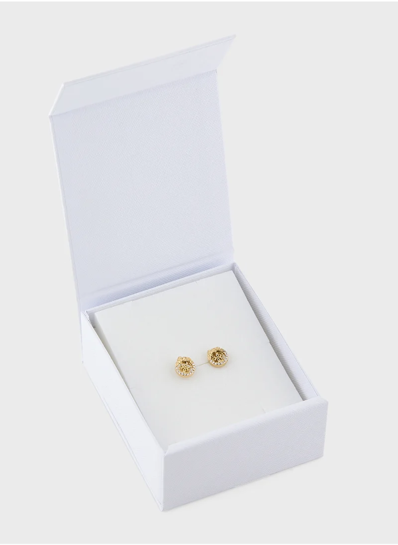 جس Jube05041Jwygt/U 10Mm 4G Flowers Studs Earrings