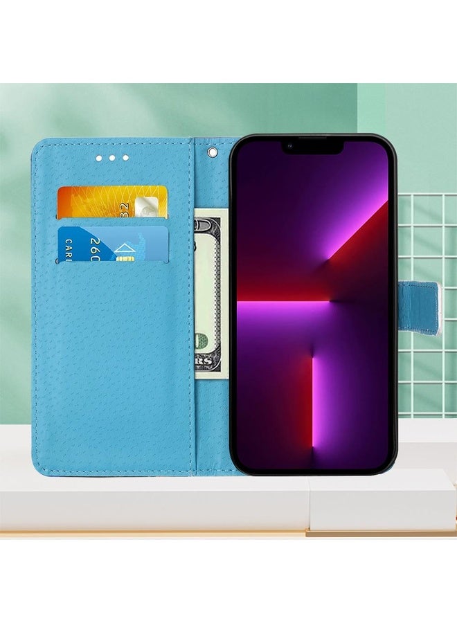 HuHa Case Cover For iPhone 14 Pro Max Painted Flat Texture Leather Case with Lanyard & Card Slot & Wallet & Holder (Undersea Mandala) - Image 4