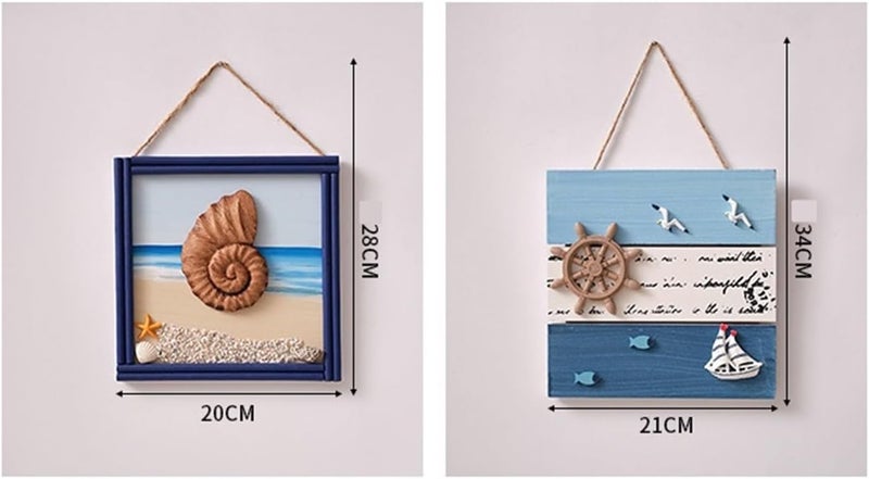 Wall Decor Ocean Sign, Creative Welcome Sign, Lighthouse Anchor Rudder Decoration, Wall Hanging Sign Wall Hanging Gift (Color : D) - Image 2