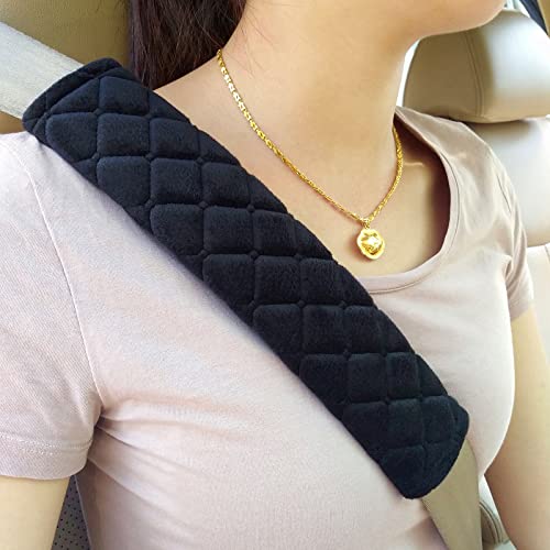 MIKAFEN Universal Car Seat Belt Pads Cover,Seat Belt Shoulder Strap Covers Harness Pad for Car/Bag,Soft Comfort Helps Protect You Neck and Shoulder from The Seat Belt Rubbing(2-Pack) - Image 1