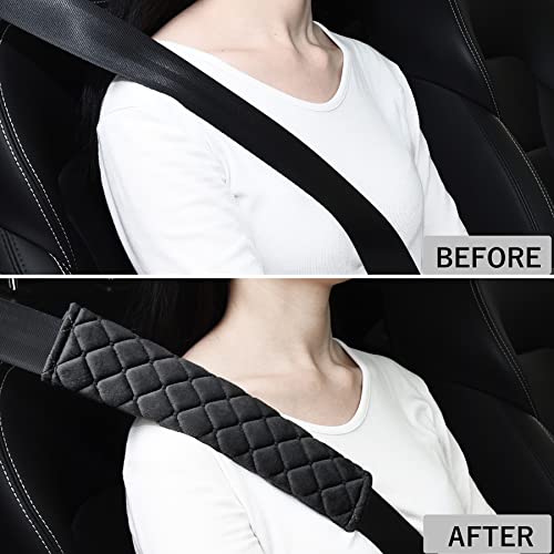 MIKAFEN Universal Car Seat Belt Pads Cover,Seat Belt Shoulder Strap Covers Harness Pad for Car/Bag,Soft Comfort Helps Protect You Neck and Shoulder from The Seat Belt Rubbing(2-Pack) - Image 4