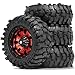 REDSPIDER RC Crawler Car Accessories 19 Beadlock Wheels and Tires OD 88mm 346 for for 112 RC Crawler Car MN82 Truck 4x4 LC79 MN99S2 MN128 MJX H12Y 112 Crawler Upgrades 4PCS red - Image 2