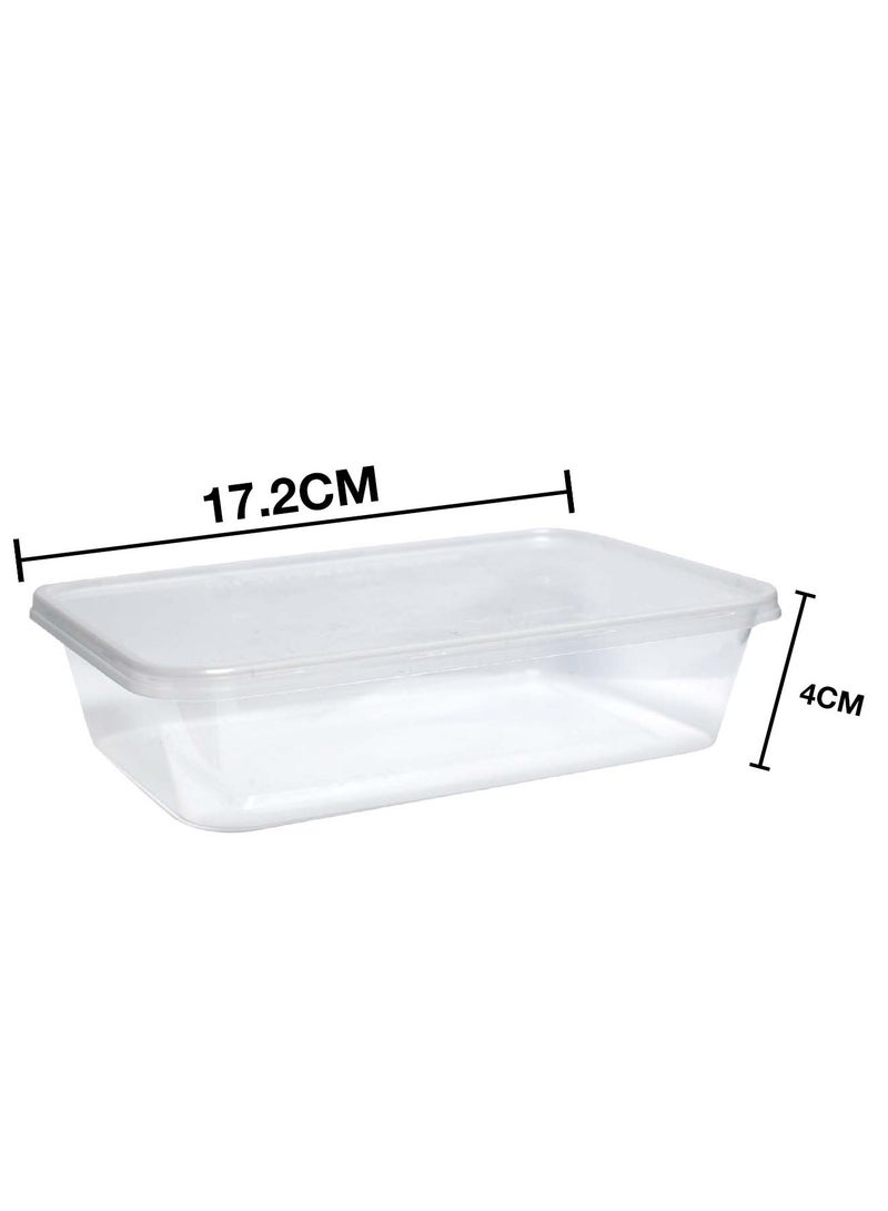 500ml Disposable Microwave Containers with Airtight Lids - BPA-Free, Leakproof, Stackable (Pack of 10)  - Image 2