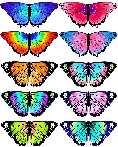 iROLEWIN Toddler Kids ButterflyWings for Girls ButterflyCostume 10 Bulk Fairy Dress Up Wings as Boys Christmas Party Favors - Image 1