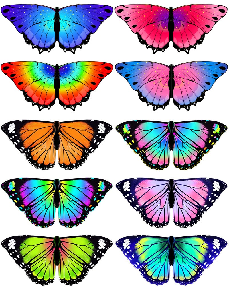 iROLEWIN Toddler Kids ButterflyWings for Girls ButterflyCostume 10 Bulk Fairy Dress Up Wings as Boys Christmas Party Favors - Image 2