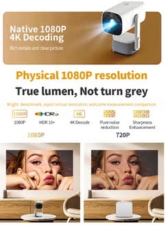 BSNL Rechargeable 5000 Lumens HD Smart Projector Portable Mini Cinema 150 Inches Screen Display Lamp 4K Home Movie Theatre Gaming Video Presentations 230 Degree Rotating Screen Mobile Phone Projection  - Image 4
