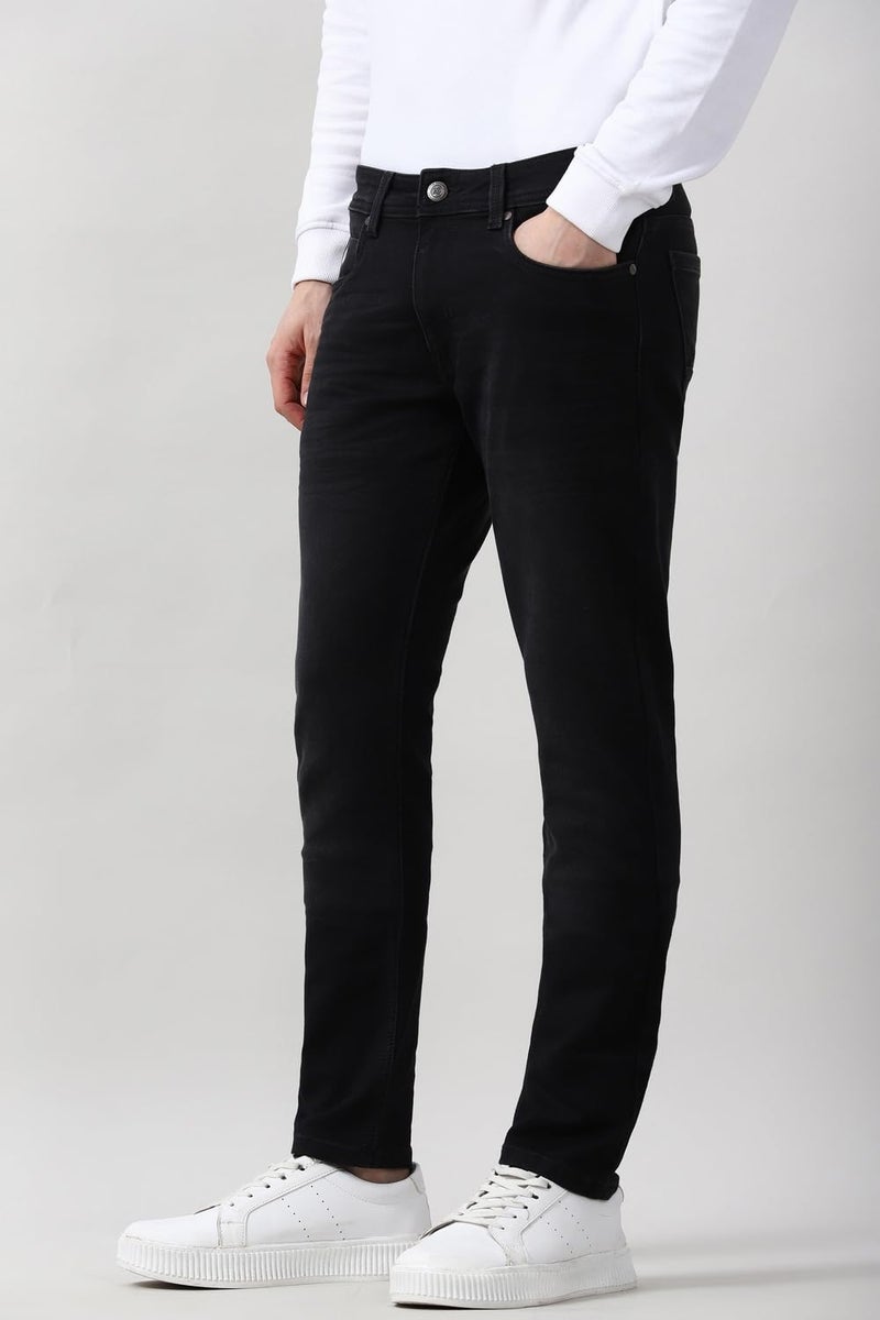 Peter England Men Black Dark Wash Jeans - Image 2