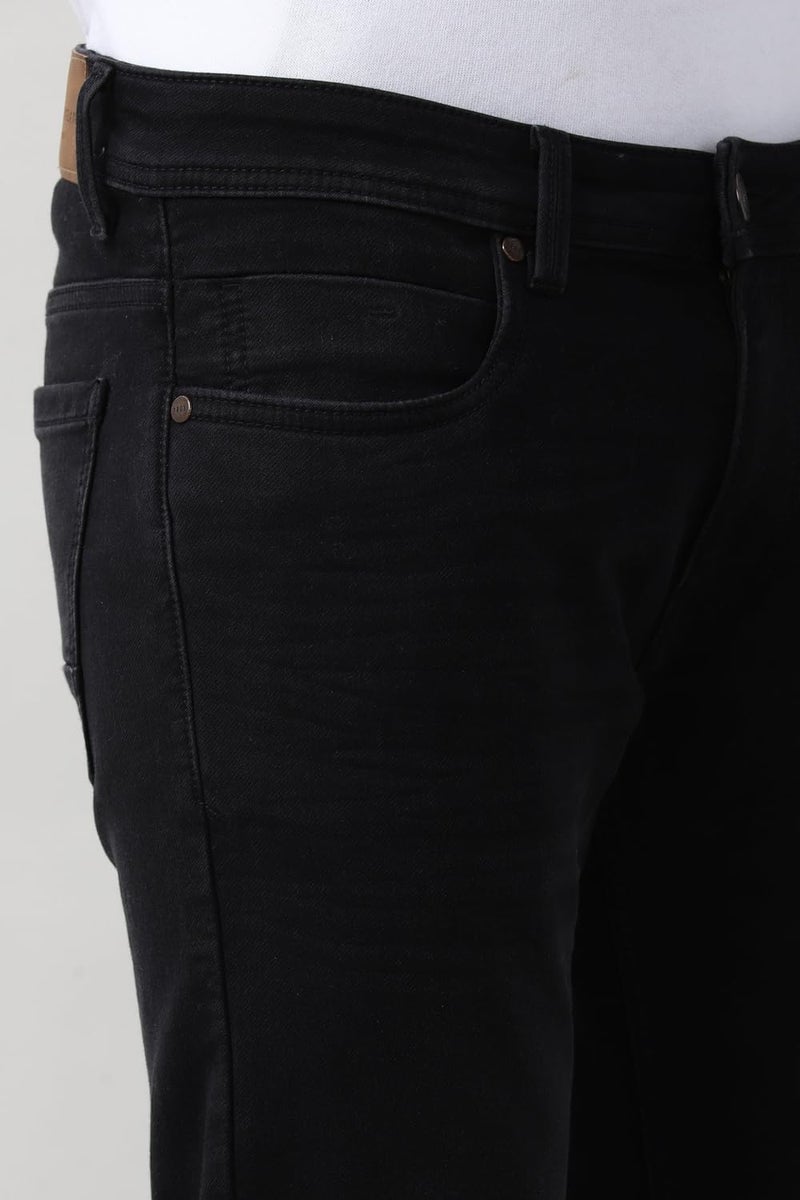 Peter England Men Black Dark Wash Jeans - Image 4
