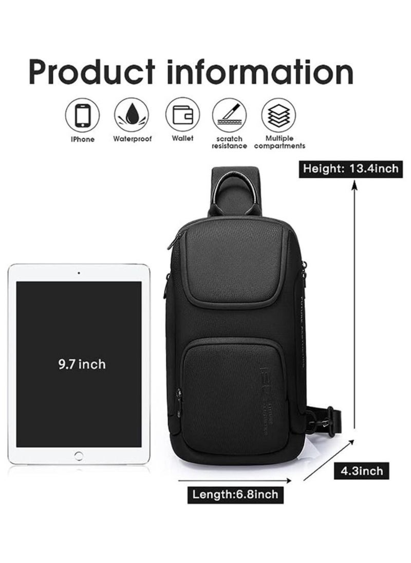 BANGE - Waterproof Men's Chest Bag Shoulder bags Crossbody Sling Backpack for Men - Image 1