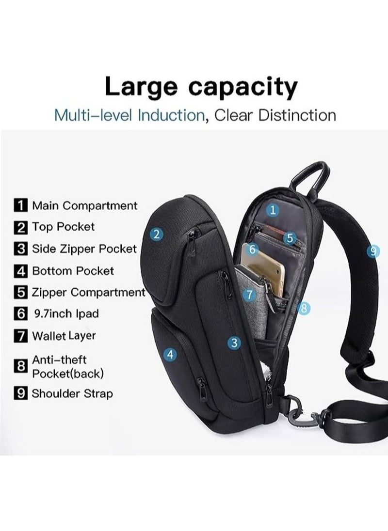 BANGE - Waterproof Men's Chest Bag Shoulder bags Crossbody Sling Backpack for Men - Image 1