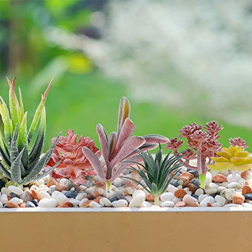 HASTHIP® 16 Pcs Artificial Succulent Plants, Different Kinds Assorted Faux Succulent Plants, Flowers Home Decor Plant, Artificial Hanging Plants String of Pearls Plant for Wedding Floral Home Decor - Image 5