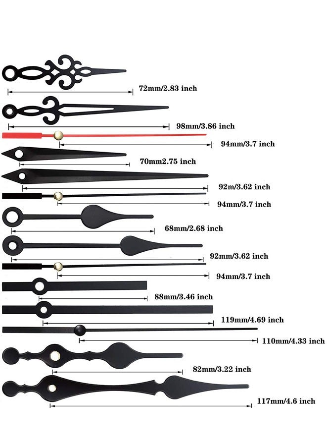 Muyixin أداة إصلاح حركة الساعة الصامتة 8 قطع مجموعة قطع غيار استبدال لإصلاح الساعات DIY قطع إصلاح الساعات - Image 4
